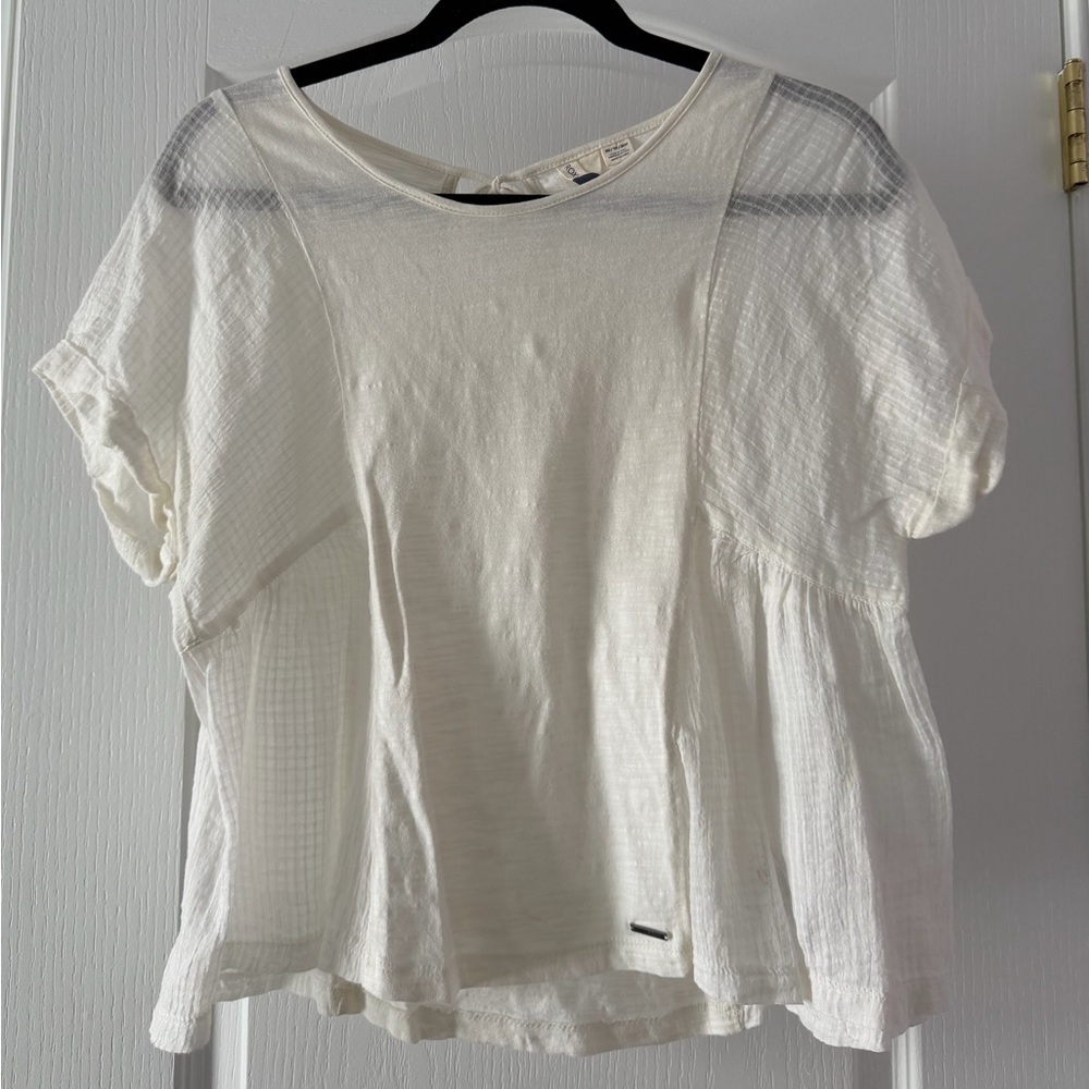 Roxy Cream Textured Blouse